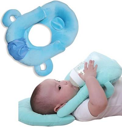 DECRONICS New Born Baby Self-Nursing Feeding Support Pillow Detachable with Bottle Cover Cotton Solid Baby Pillow Pack of 1