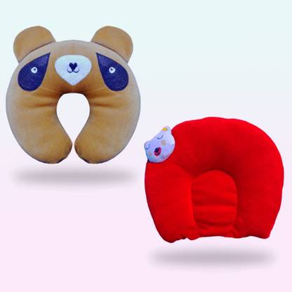 HouseOfCommon Mustard Seeds, Polyester Fibre Baby Pillow Pack of 2 Toons & Characters