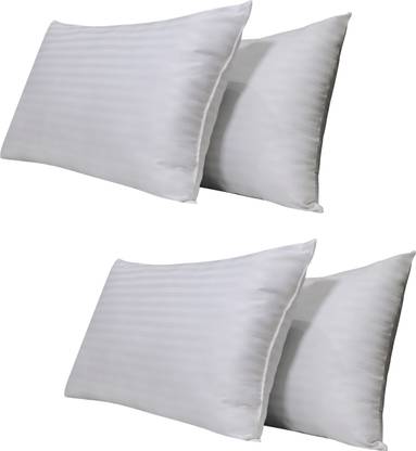 Hoolloomooloo Hotel quality Soft and Lightweight 16x24 Inch (41x61 cm) Sleeping Pillows Polyester Fibre, Microfibre Stripes Sleeping Pillow Pack of 4
