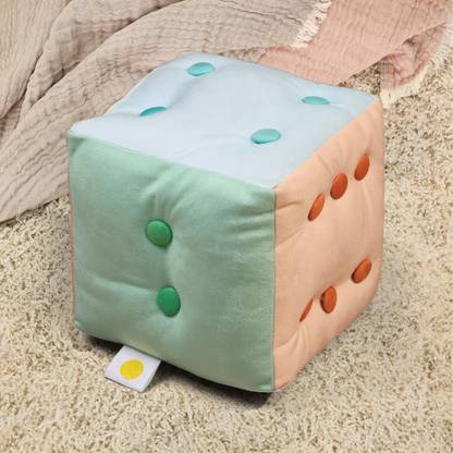 Smartsters Roller Sensory Dice Throwball Cushion for Kids | Super Soft & Antibacterial | Microfibre Solid Cushion Pack of 1