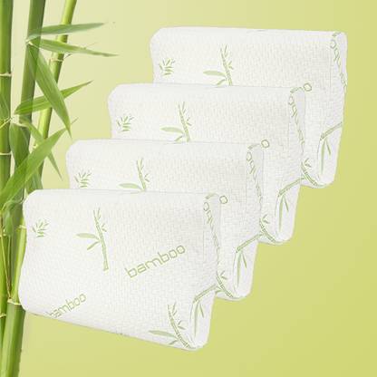 AYKA Memory Foam Orthopaedic Pillow Pack of 4 Solid