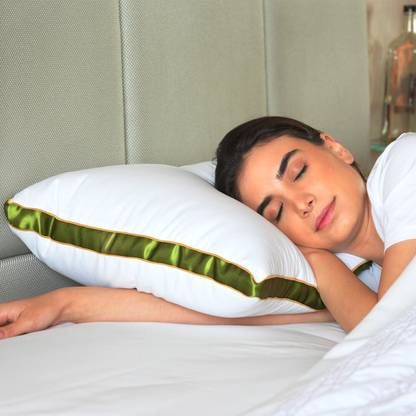 Sleepsia Luxurious Microfibre Pillow for Sleeping, Ultrasoft Pillow, Cloud Pillow- Microfibre Stripes Sleeping Pillow Pack of 1