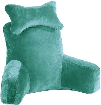Coozly Backrest Cushion Rest Pillow with Detachable Neck Roll & Arms for Sitting Microfibre Solid Lumbar Pillow Pack of 1