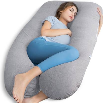 KESHAVE PHARMA U Shape Cotton Solid Pregnancy Pillow Pack of 1