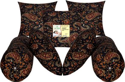ACTOS Microfibre Bolster Pack of 7 Floral 5 Cushion and 2