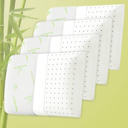 AYKA Memory Foam Orthopaedic Pillow Pack of 4 Solid