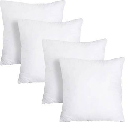 VLYSIUM Big size 22x22 inch set of 4, square cushion for sofa pillow (55x55 cm Each) Polyester Fibre Solid Cushion Pack of 4