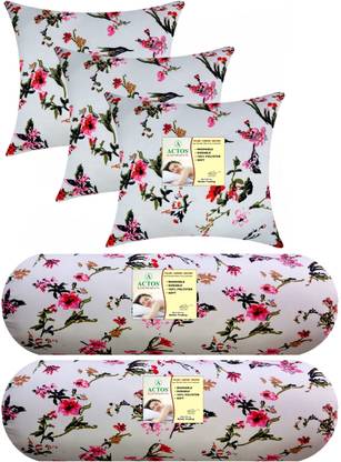ACTOS Microfibre Bolster Pack of 5 Floral