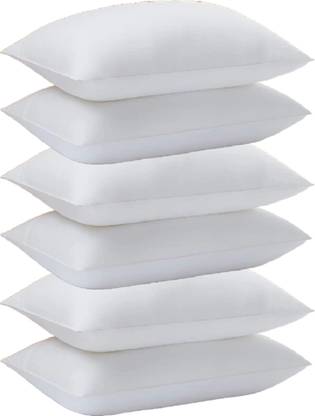 VLYSIUM Soft 20x26 Inch Set of 6, Standard size pillow / takiya set (50x66 Inch Each) Polyester Fibre Solid Sleeping Pillow Pack of 6