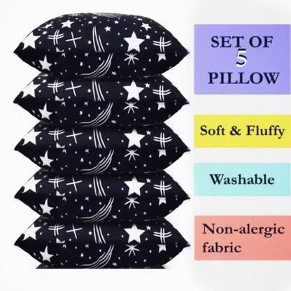 SANJU BROTHER Microfibre Sleeping Pillow Pack of 5 Solid LUXORY