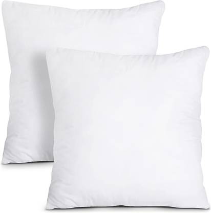 VLYSIUM PERFECT SLEEPER cushion 14x14 inch set of 2 pillow insert for sofa (35*35 cm) Polyester Fibre Solid Cushion Pack of 2