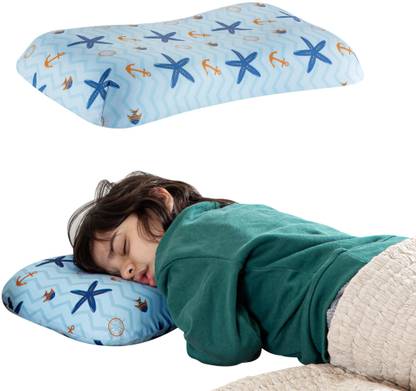 The White Willow Soft Bed Baby Pillow for Kids Memory Foam Abstract Sleeping Pillow Pack of 1
