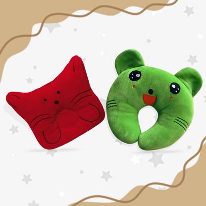 MOM & SON Polyester Fibre Solid Baby Pillow Pack of 2