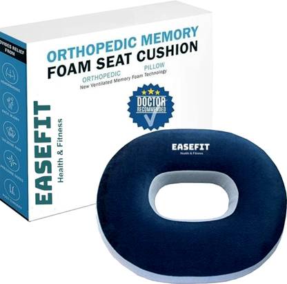 EASEFIT Foam Orthopaedic Pillow Pack of 1 Solid Rheumatoid Soft Foam Donut Ring Cushion Pillow for Piles, Arthritis washable