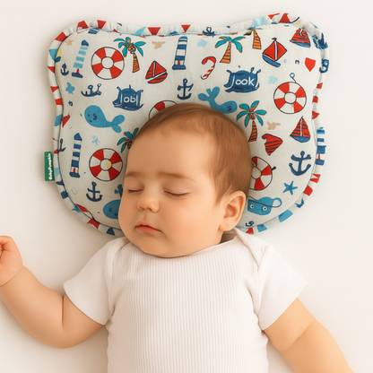 babypumpkin Memory Foam Baby Pillow Pack of 1 Toons & Characters Head Shaping Baby Pillow for Preventing Flat Head Syndrome