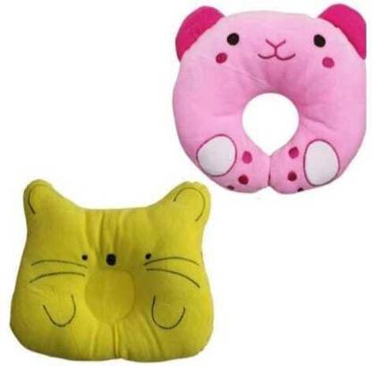 GANGAWANI Cotton Smiley Baby Pillow Pack of 2