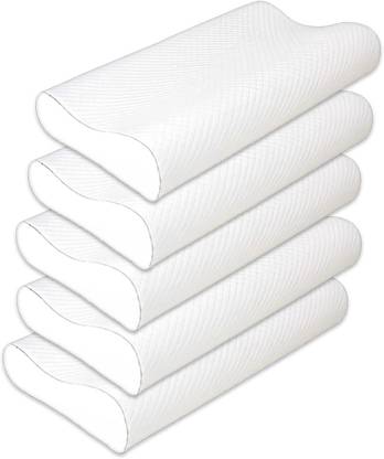Mashur fab Memory Foam Orthopaedic Pillow Pack of 5 Solid