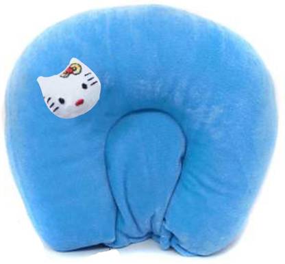 KIDVYANSHI Mustard Seeds Baby Pillow Pack of 1 Animals New Born Baby Pillow Round Head Shaping with Foam Cotton Cover for 0-12 Month