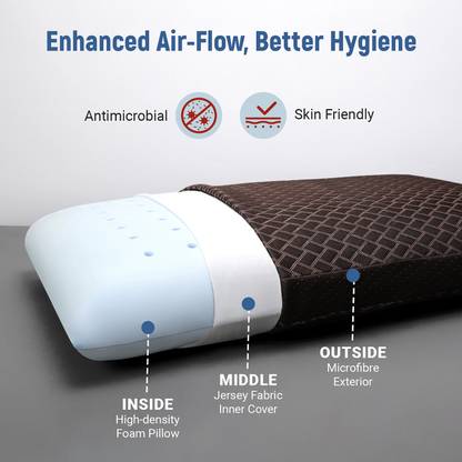 LA VERNE Memory Foam Sleeping Pillow Pack of 1 Geometric Luxury