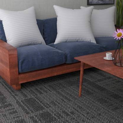 VLYSIUM 24x24 inch big size cushion for sofa pillow set of 3 (60 cm*60 cm) Polyester Fibre Stripes Cushion Pack of 3