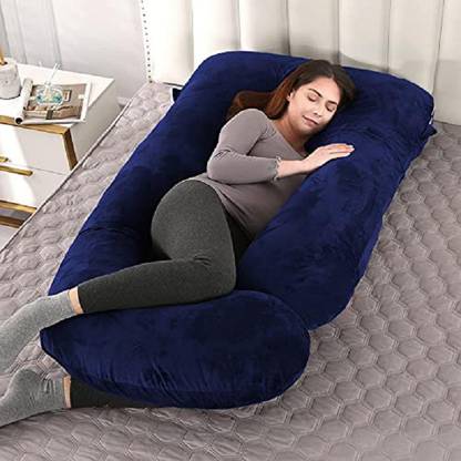 JoJo ultra soft j shaped pillow Polyester Fibre Solid Pregnancy Pillow Pack of 1