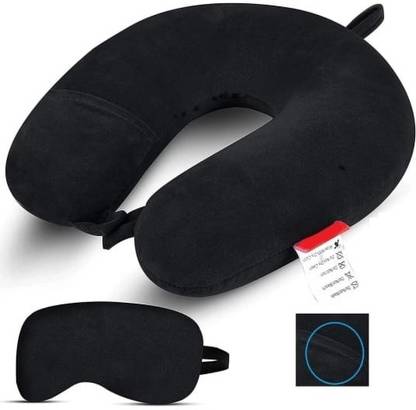 JSR Fashion Polyester Fibre Abstract Travel Pillow Pack of 1