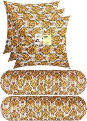 ACTOS Microfibre Bolster Pack of 5 Floral Round