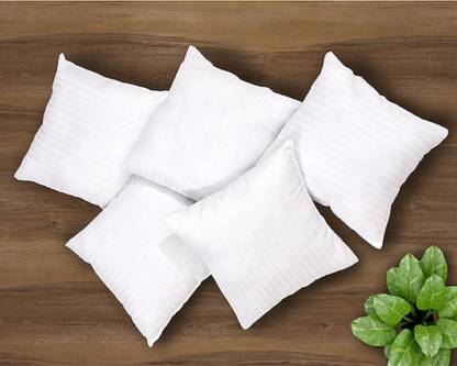 VLYSIUM Microfibre, Polyester Fibre Cushion Pack of 5 Stripes small cushion 12*12 inch pillow for sofa (30x30 cm)