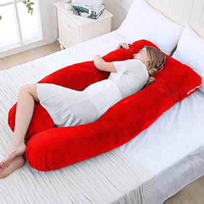 AMCATON ultra soft u shape pregnanacy pillow Microfibre, Polyester Fibre Solid Pregnancy Pillow Pack of 1