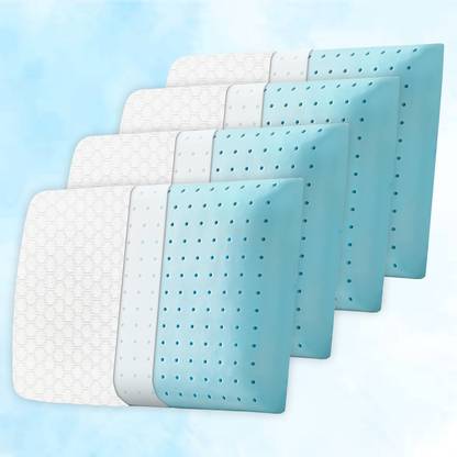 AYKA Memory Foam Orthopaedic Pillow Pack of 4 Solid