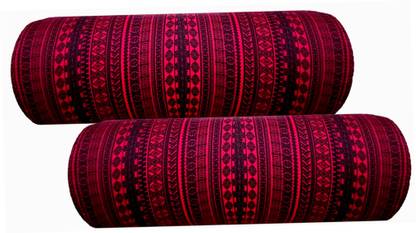 GKM Microfibre Bolster Pack of 2 Abstract Round Bolster