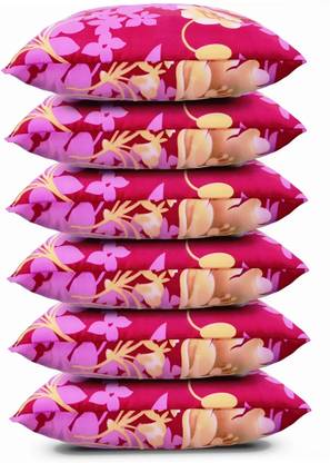 SOFT SNOOZE Luxury Polyester Fibre Abstract Sleeping Pillow Pack of 6