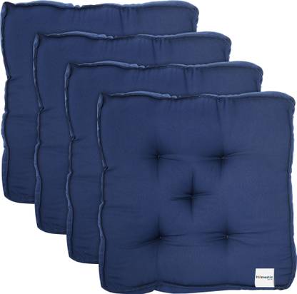 HOMESTIC by Kuber Industries Microfibre Solid Chair Pad Pack of 4