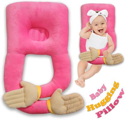 Pseudo Hug pillow Cotton Solid Baby Pillow Pack of 1