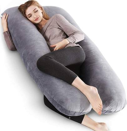 AMCATON ultra soft u shape pregnancy pillow Microfibre, Polyester Fibre Solid Pregnancy Pillow Pack of 1