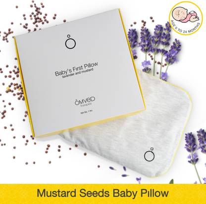 Omved SMALL Baby Pillow Head Rai Takiya Mustard Seeds Solid Baby Pillow Pack of 1