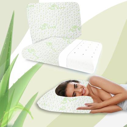 AYKA Memory Foam Orthopaedic Pillow Pack of 2 Solid