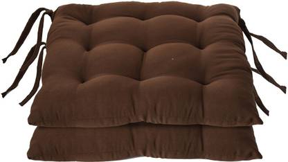 KUBER INDUSTRIES Microfibre Chair Pad Pack of 2 Solid