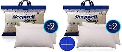 Sleepwell Microfibre Sleeping Pillow Pack of 4 Solid