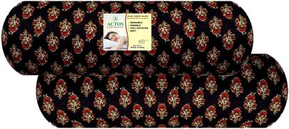 ACTOS Microfibre Bolster Pack of 2 Floral