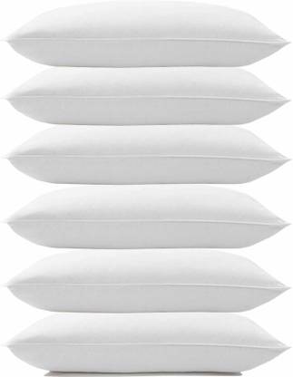 ERANC Cotton Sleeping Pillow Pack of 6 Solid LUXURY