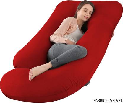 Linenovation Microfibre Pregnancy Pillow Pack of 1 Solid Support for Back, Hips, Legs, Belly for Pregnant Women