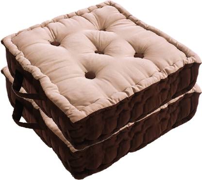 KUBER INDUSTRIES Microfibre Chair Pad Pack of 2 Solid