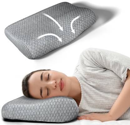 AGEasy Cervical Pillow Memory Foam Solid Orthopaedic Pillow Pack of 1
