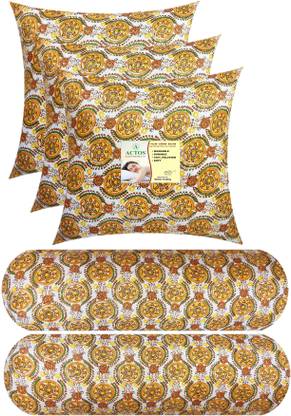 ACTOS Microfibre Bolster Pack of 5 Floral Round