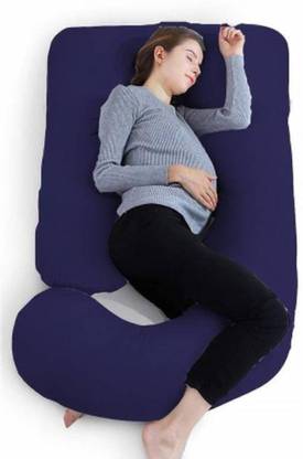 MAHADEV Luxury Velvet C Shape Microfibre Solid Pregnancy Pillow Pack of 1