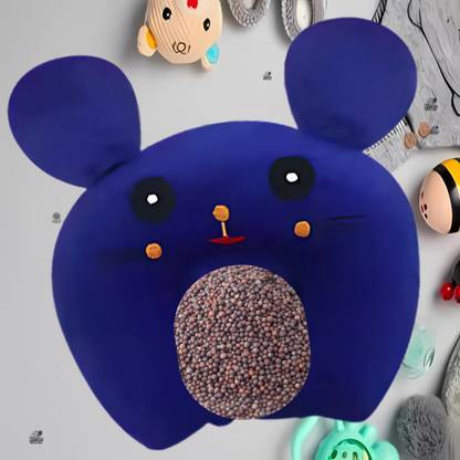 Kotton Candy Mustard Seeds Baby Pillow Pack of 1 Toons & Characters Rai Pillow Velvet, Baby Head Shaping Takiya Soft Pillow Infant