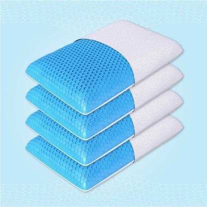 The Sleep Company Foam Sleeping Pillow Pack of 4 Solid SmartGRID 4 inch Hybrid Premium