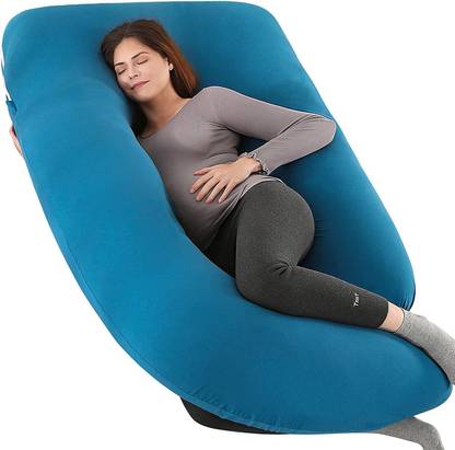 KESHAVE PHARMA Cotton Pregnancy Pillow Pack of 1 Solid J Shape