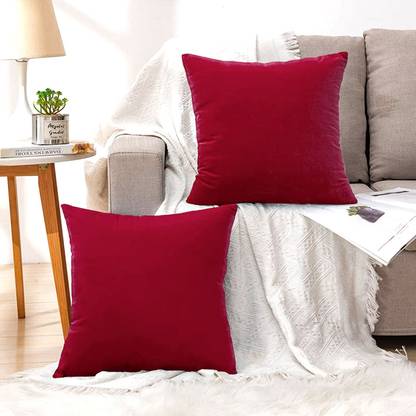 cousion 04 Polyester Fibre Solid Cushion Pack of 2